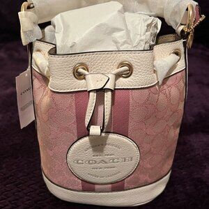 NWT---RARE Coach Dempsey 19 (C7964) Bucket Bag, Wristlet w/Charms & Wallet